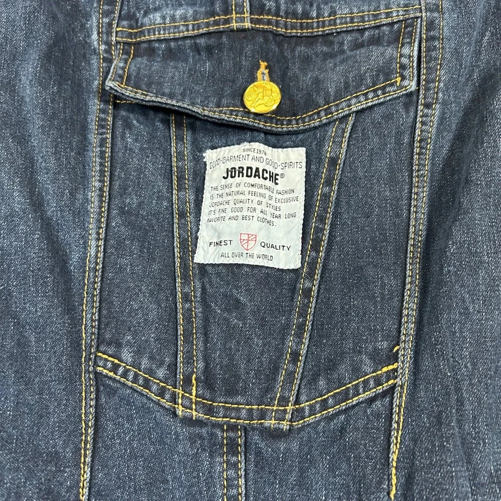 Vintage Jordache Cargo‎ Denim Jeans 44x36 Made in Singapore Utility 90s Relaxed